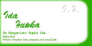 ida hupka business card